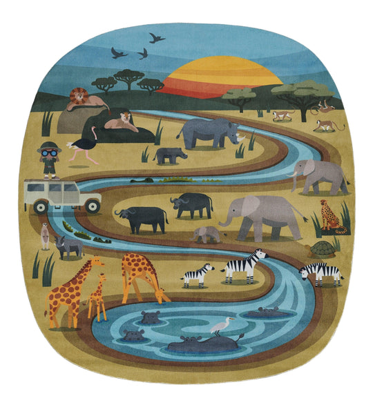 American Home Furniture Momeni Playground Safari Rug