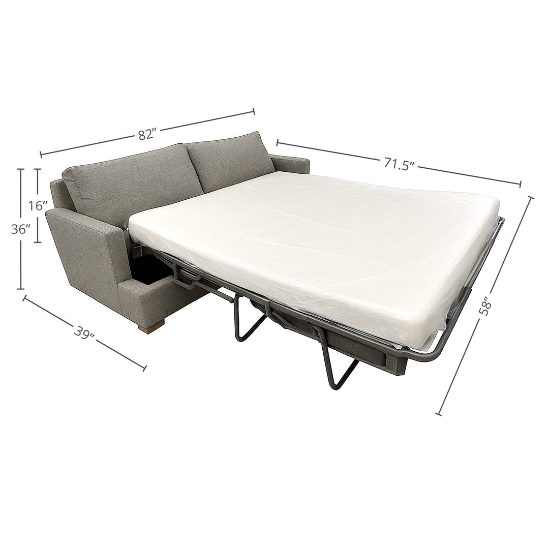 Martha Queen Sofa Bed - Pepper Grey (Performance)