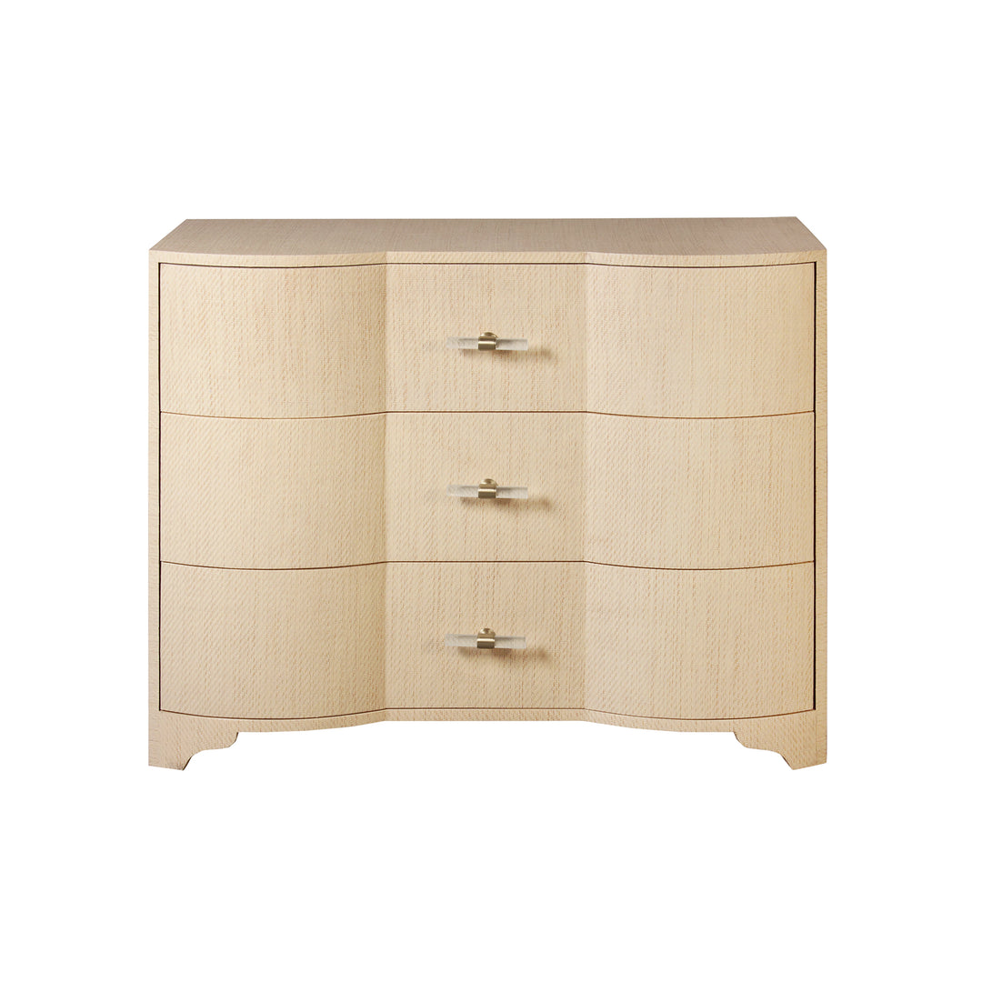 Three Drawer Chest In Natural Grasscloth - PLYMOUTH NAT