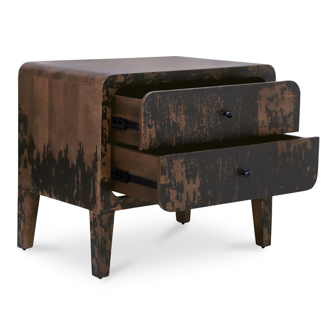Moe's Home Collection - Iris Nightstand Distressed Black - PP-1022-02 | American Home Furniture
