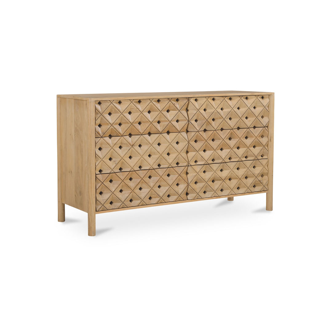 American Home Furniture Moe's Home Collection Fulton 6 Drawer Dresser
