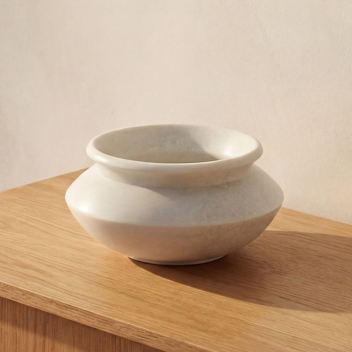 Romano Vessel White Marble