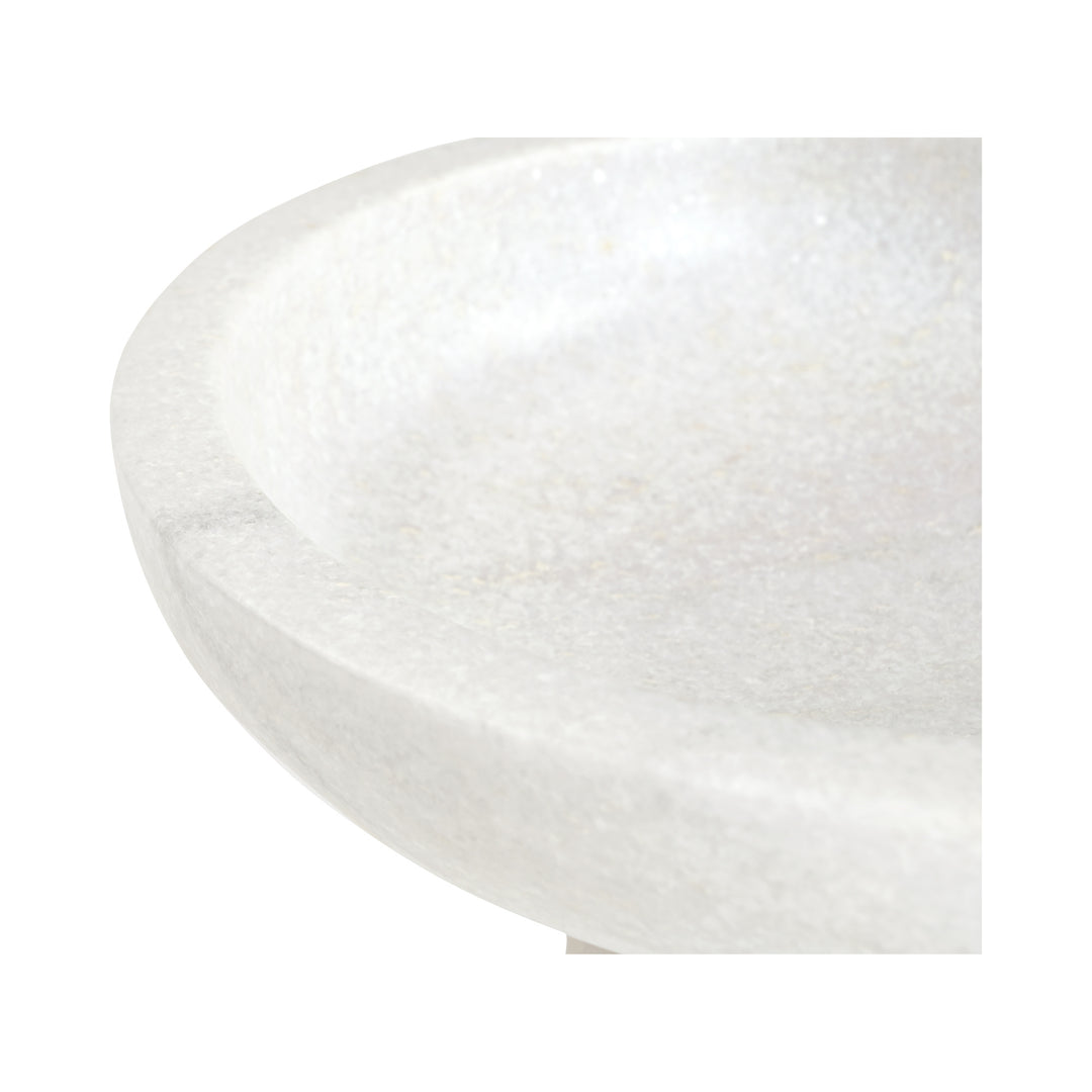 Palermo Pedestal Bowl White Marble