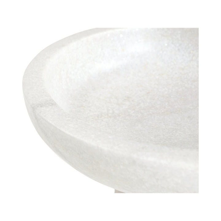 Palermo Pedestal Bowl White Marble