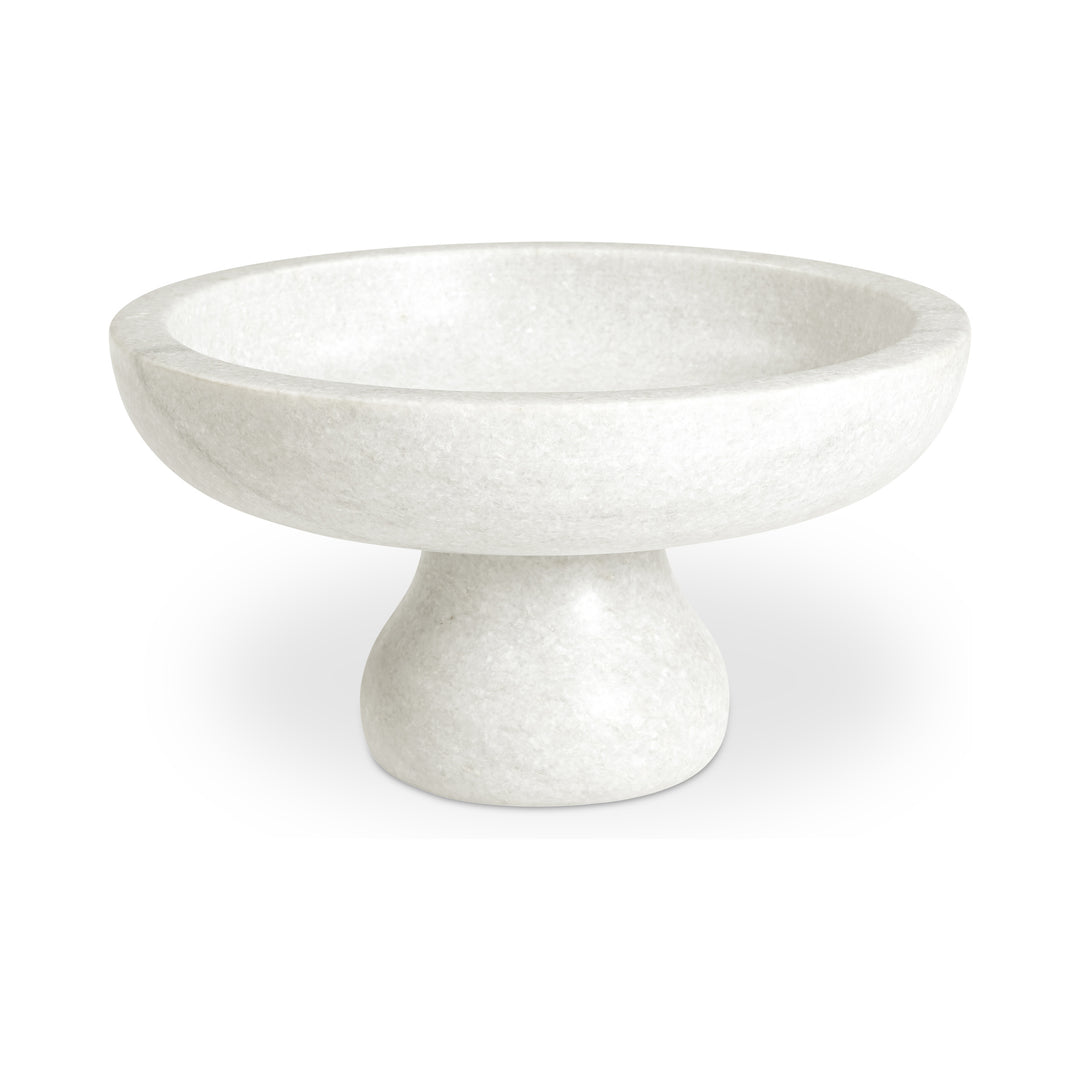 Palermo Pedestal Bowl White Marble