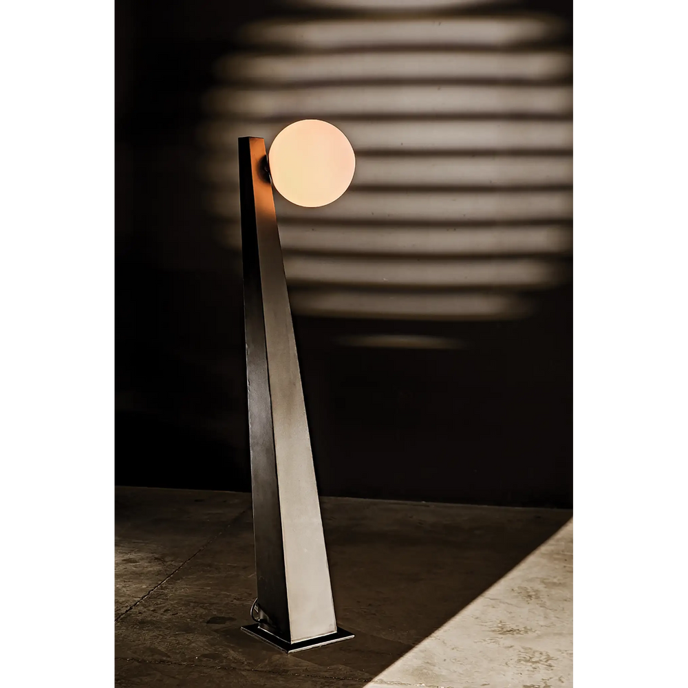 American Home Furniture | Noir - Roy Floor Lamp, Black Metal