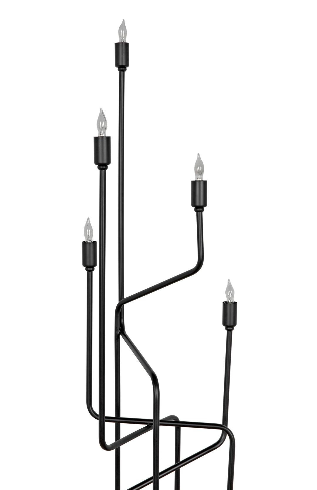 American Home Furniture | Noir - Moriarty Floor Lamp, Black Metal