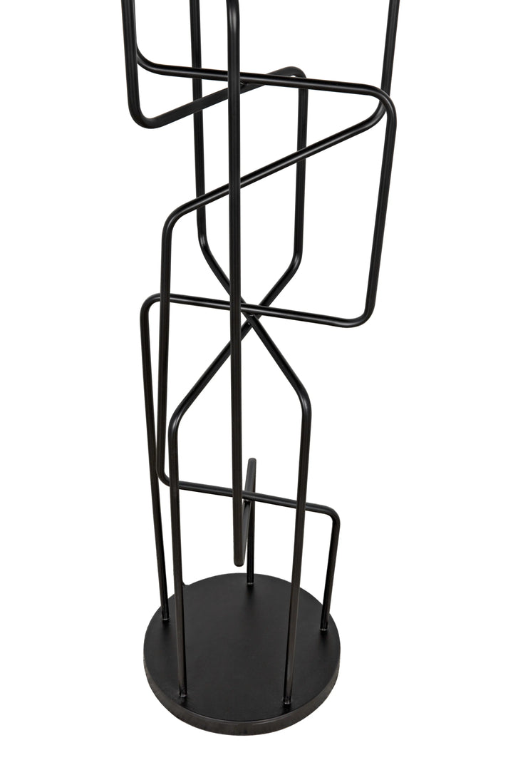 American Home Furniture | Noir - Moriarty Floor Lamp, Black Metal