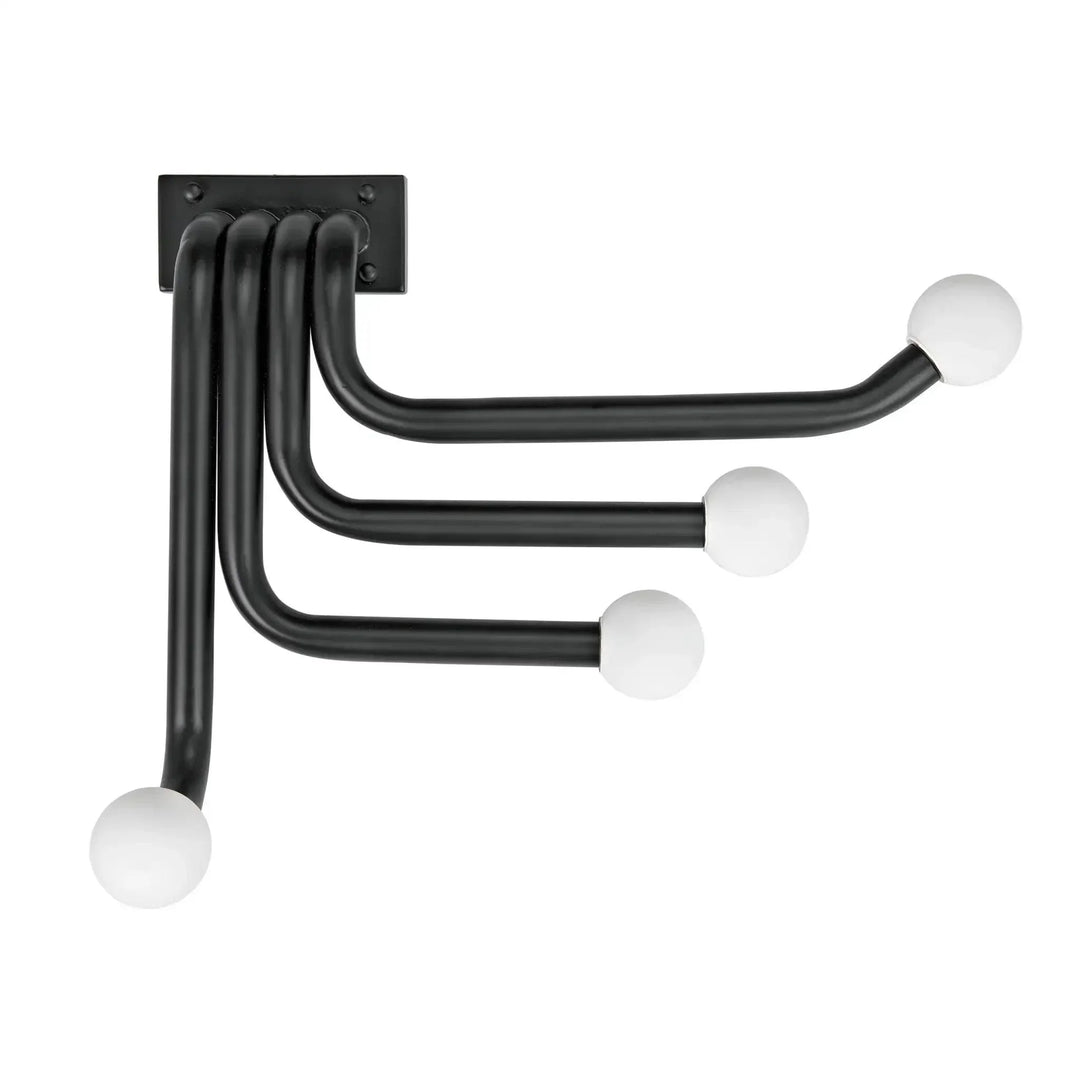 Sweeny Sconce, Black Metal - AmericanHomeFurniture