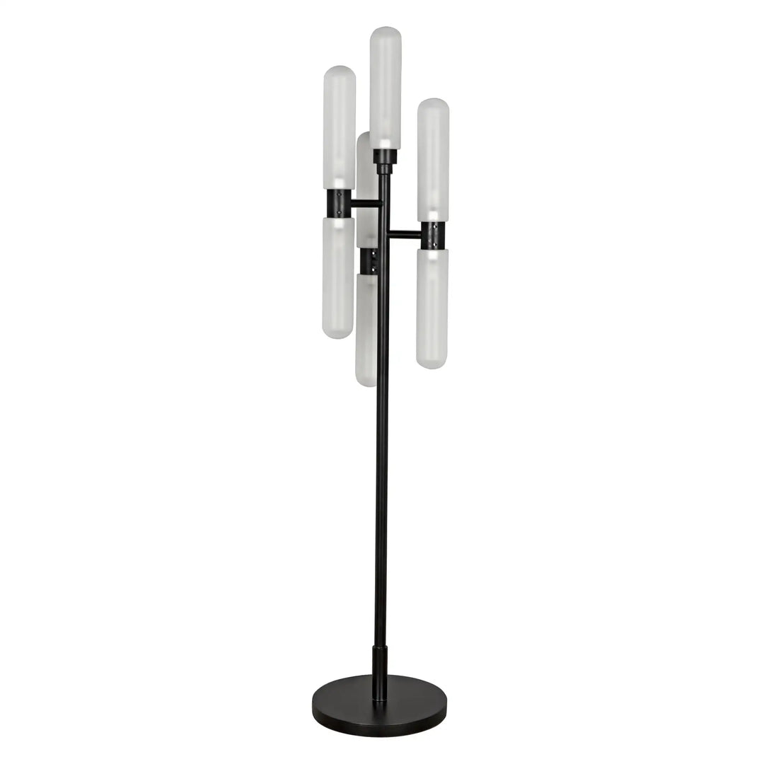 Dominique Floor Lamp, Black Metal