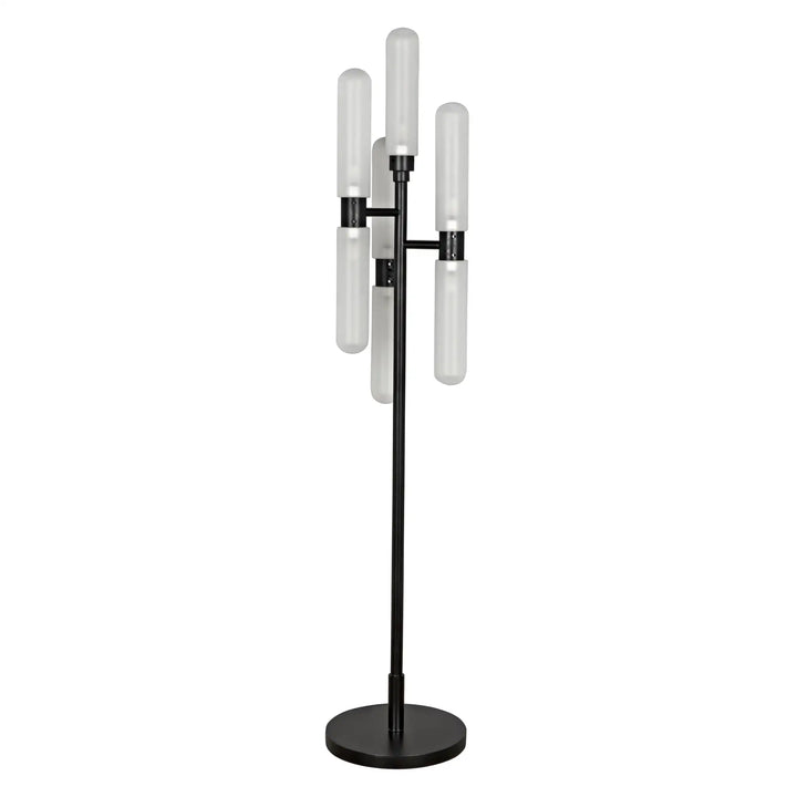 Dominique Floor Lamp, Black Metal