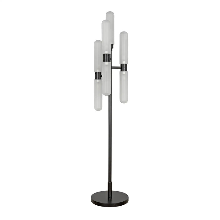 Dominique Floor Lamp, Black Metal