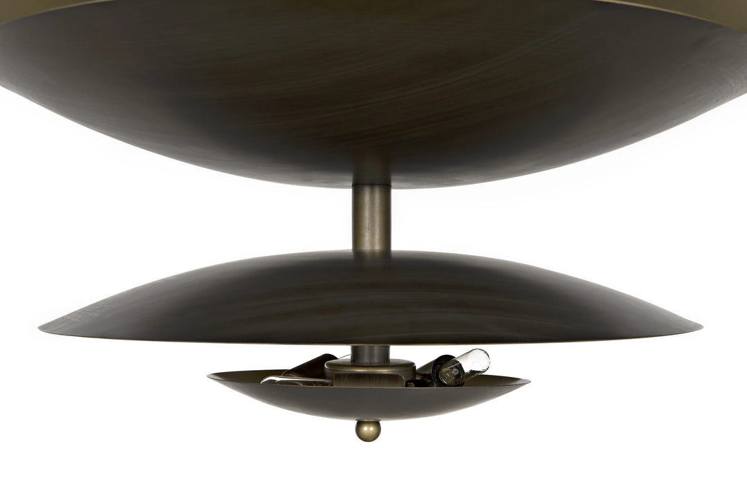 American Home Furniture | Noir - Nora Chandelier, Metal with Aged Brass Finish