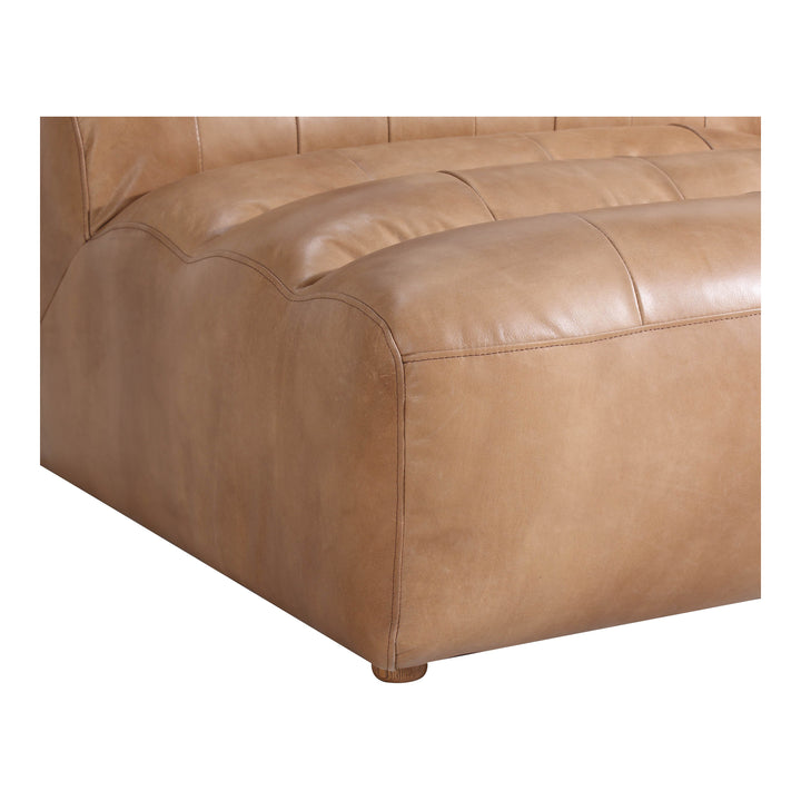 Moe's Home Collection - Ramsay Leather Slipper Chair Tan - QN-1009-40 | American Home Furniture