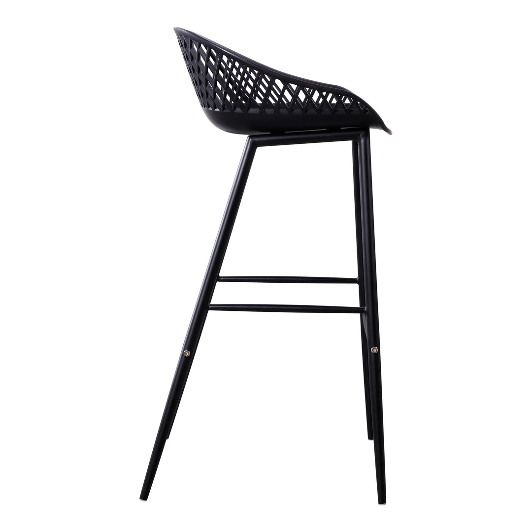 Moe's Home Collection - Piazza Outdoor Barstool Black - Set Of Two - QX-1004-02 | American Home Furniture