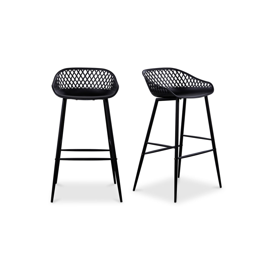 Moe's Home Collection - Piazza Outdoor Barstool Black - Set Of Two - QX-1004-02 | American Home Furniture