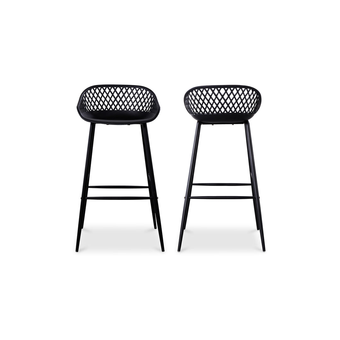 Moe's Home Collection - Piazza Outdoor Barstool Black - Set Of Two - QX-1004-02 | American Home Furniture