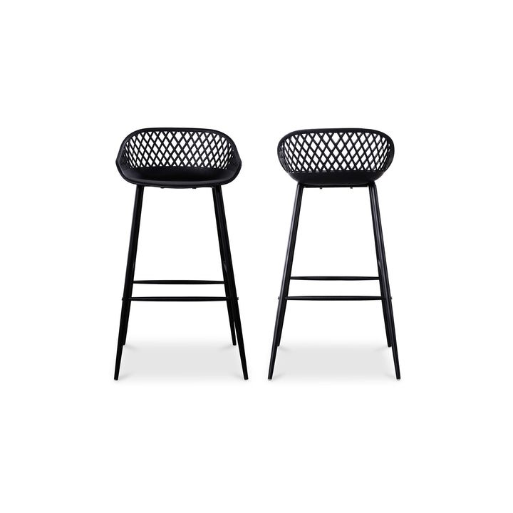 Moe's Home Collection - Piazza Outdoor Barstool Black - Set Of Two - QX-1004-02 | American Home Furniture