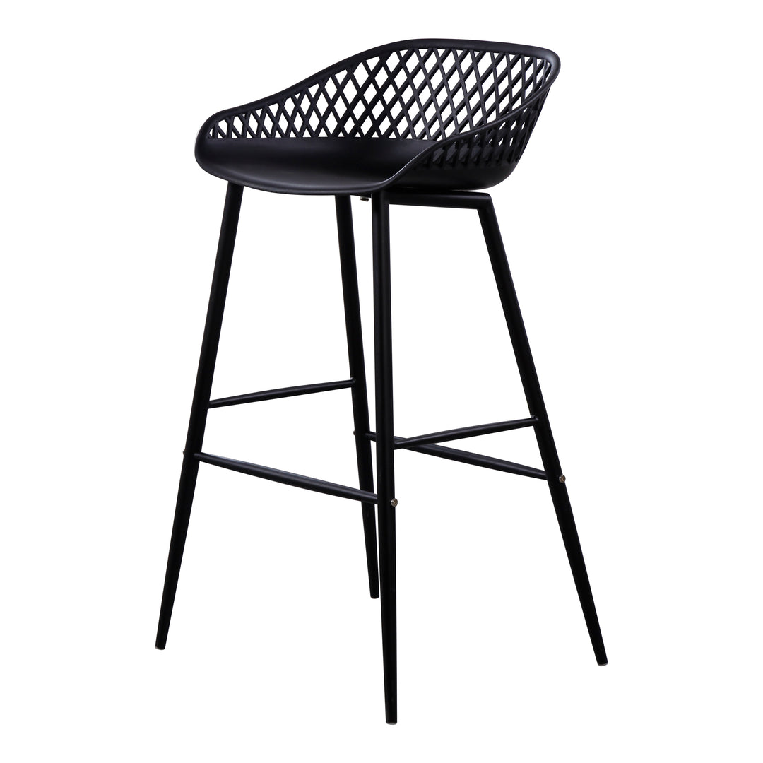 Moe's Home Collection - Piazza Outdoor Barstool Black - Set Of Two - QX-1004-02 | American Home Furniture