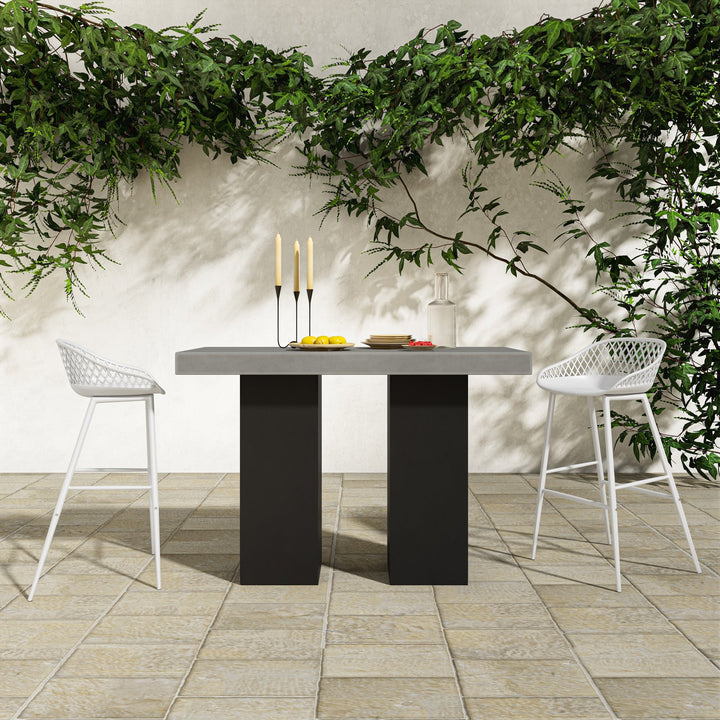 Piazza Outdoor Barstool White - Set Of Two