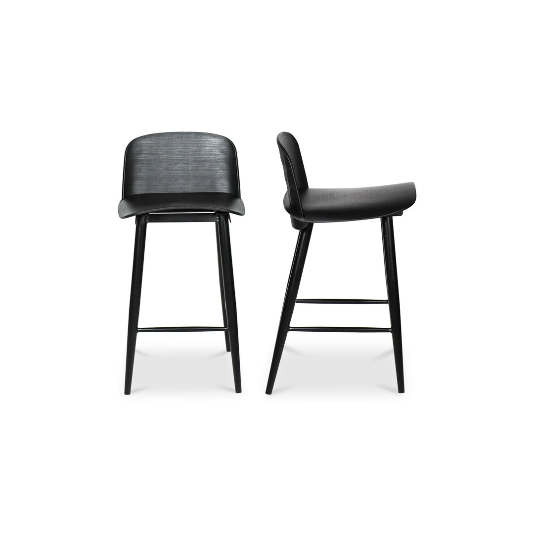 Moe's Home Collection - Looey Counter Stool Black - Set Of Two - QX-1008-02 | American Home Furniture