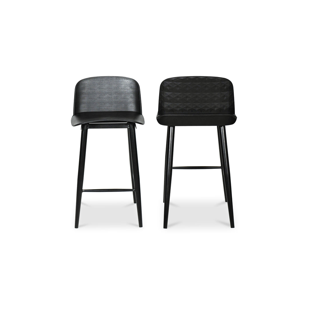 Moe's Home Collection - Looey Counter Stool Black - Set Of Two - QX-1008-02 | American Home Furniture