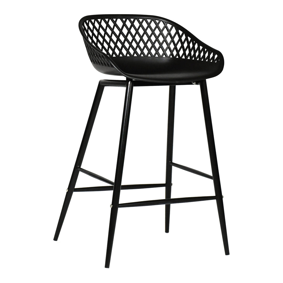 Moe's Home Collection - Piazza Outdoor Counter Stool Black - Set Of Two - QX-1009-02 | American Home Furniture