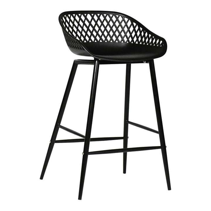 Moe's Home Collection - Piazza Outdoor Counter Stool Black - Set Of Two - QX-1009-02 | American Home Furniture