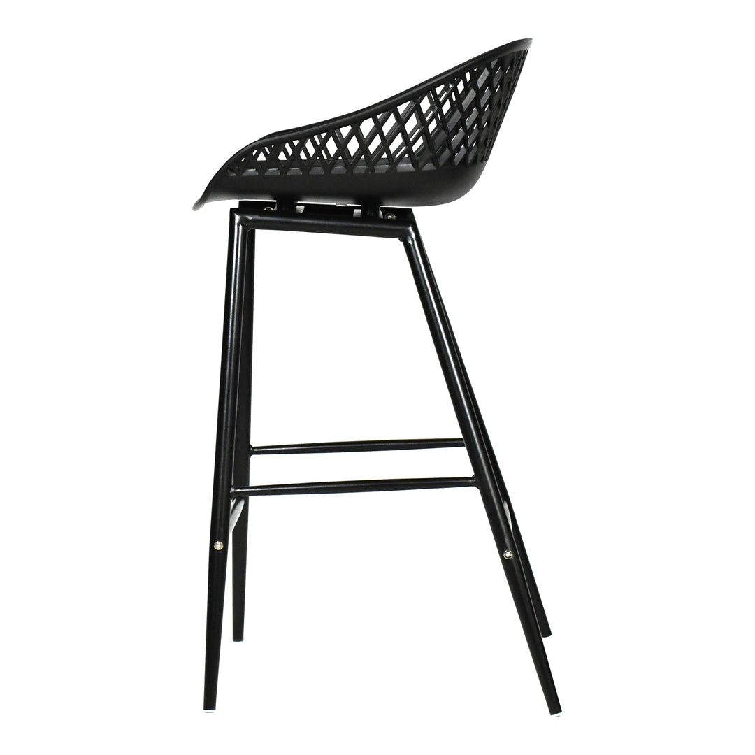 Moe's Home Collection - Piazza Outdoor Counter Stool Black - Set Of Two - QX-1009-02 | American Home Furniture