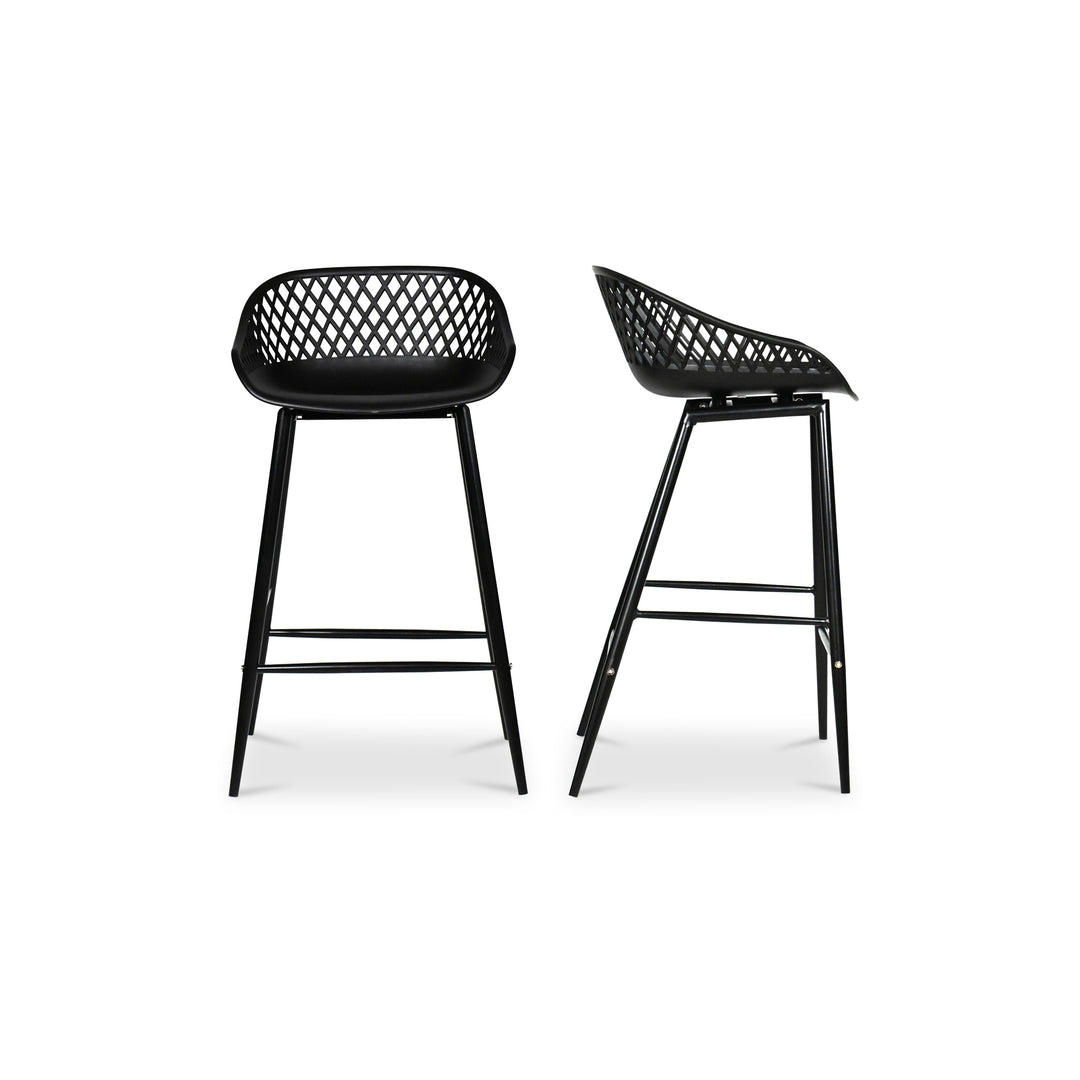 Moe's Home Collection - Piazza Outdoor Counter Stool Black - Set Of Two - QX-1009-02 | American Home Furniture