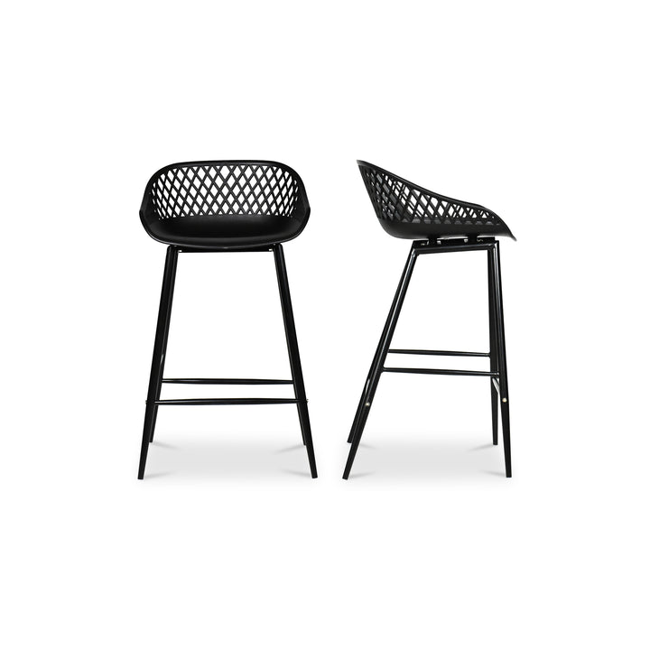Moe's Home Collection - Piazza Outdoor Counter Stool Black - Set Of Two - QX-1009-02 | American Home Furniture