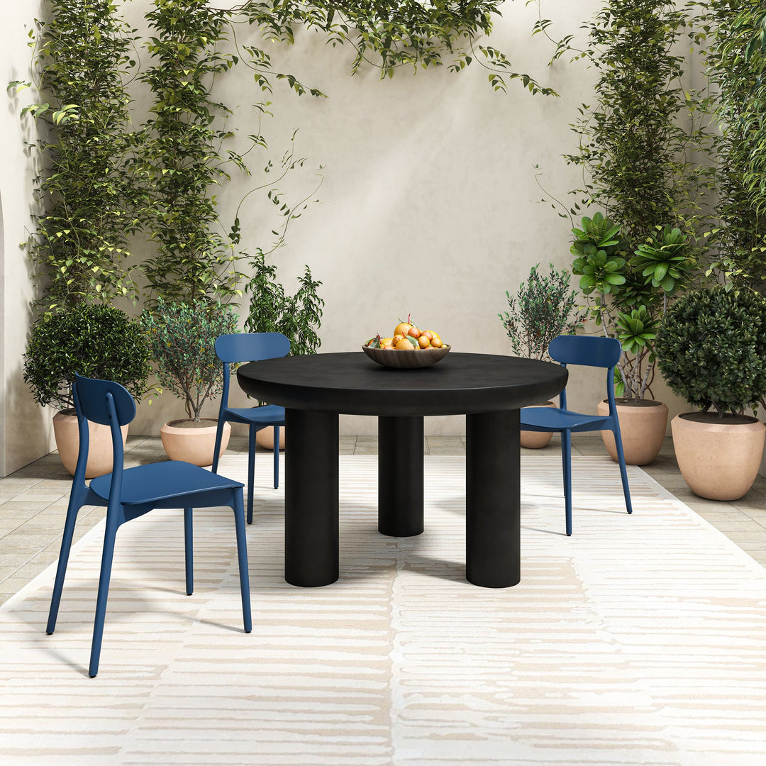 Kent Outdoor Dining Chair Navy - Set of 2