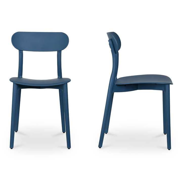 Moe's Home Collection - Kent Outdoor Dining Chair Navy - Set of 2 - QX-1017-46 | American Home Furniture
