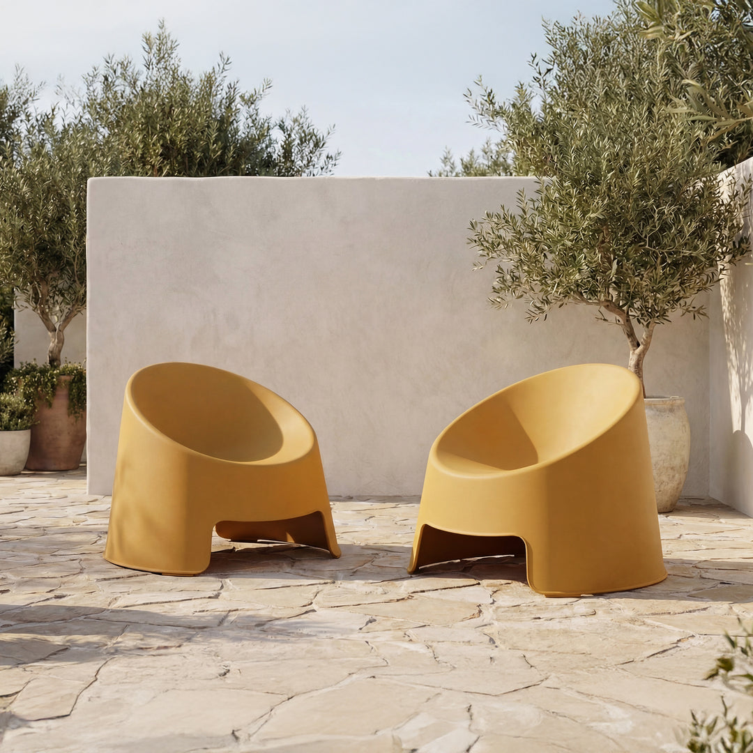 Nolla Outdoor Accent Chair Set of Two