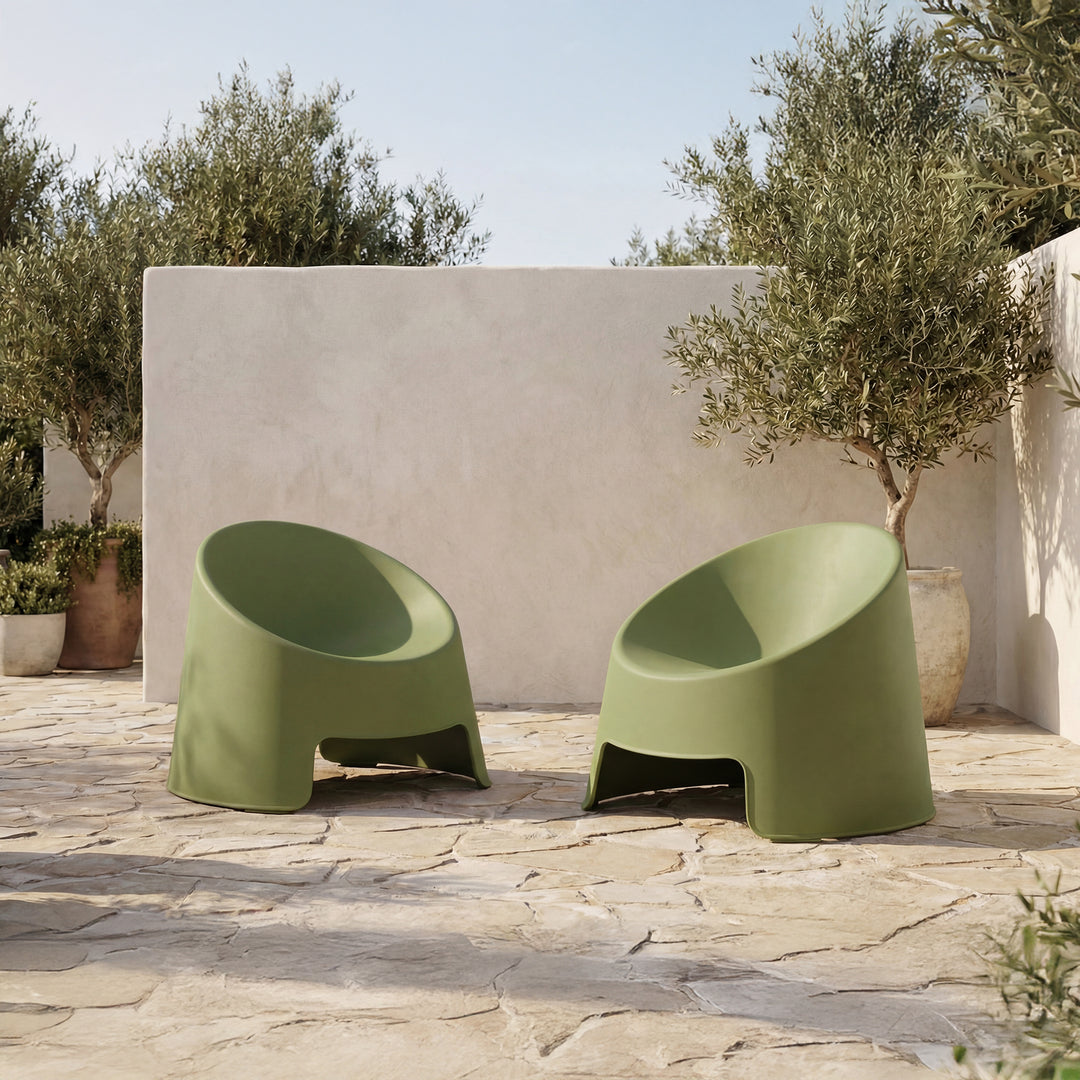 Nolla Outdoor Accent Chair Set of Two