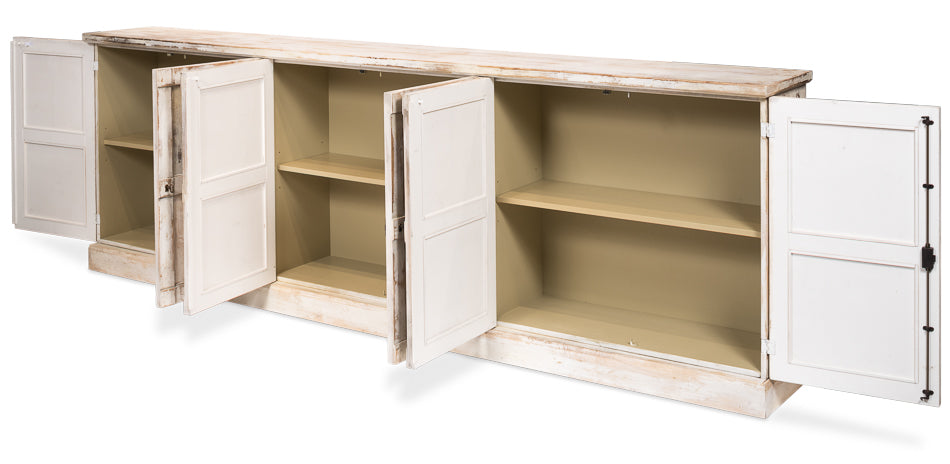 American Home Furniture | Sarreid - Luciana 6 Wood Dr Buffet 112 Disr.Wht 