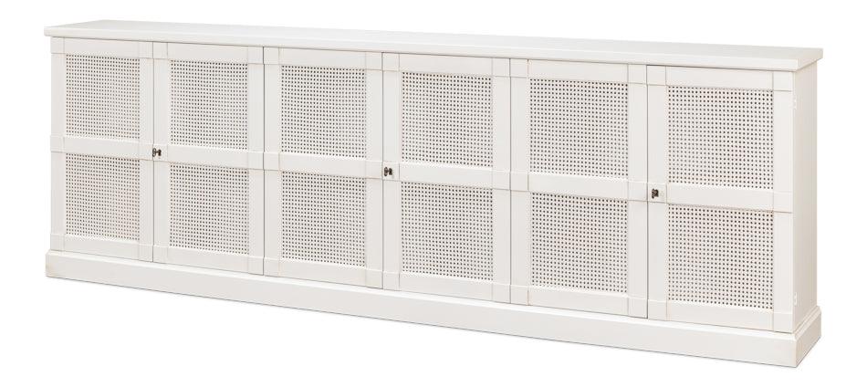 Sarreid Luciana 6 Cane Dr Buffet 112 Cortina Wh CABINETS