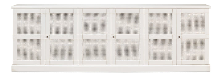 American Home Furniture | Sarreid - Luciana 6 Cane Dr Buffet 112 Cortina Wh