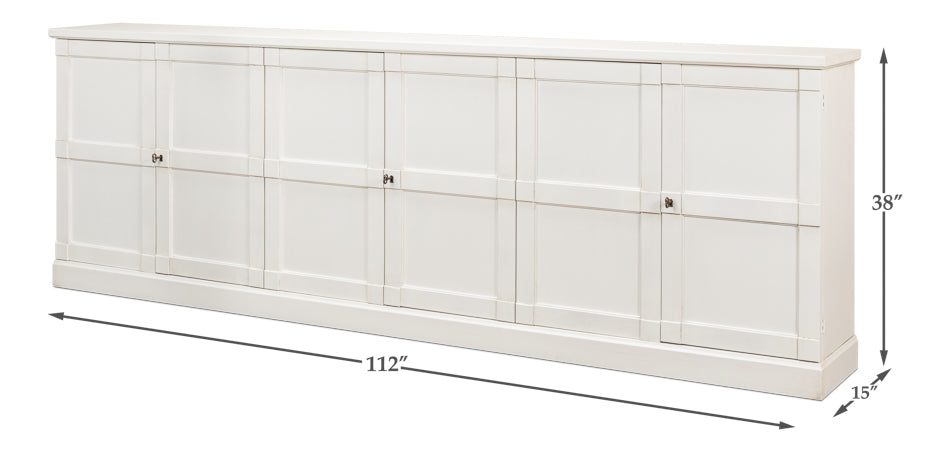 American Home Furniture | Sarreid - Luciana 6 Wood Dr Buffet 112 Cortina Wh