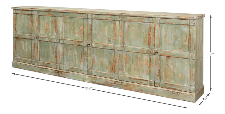 American Home Furniture | Sarreid - Luciana 6 Dr Buffet 112 Italian Sage