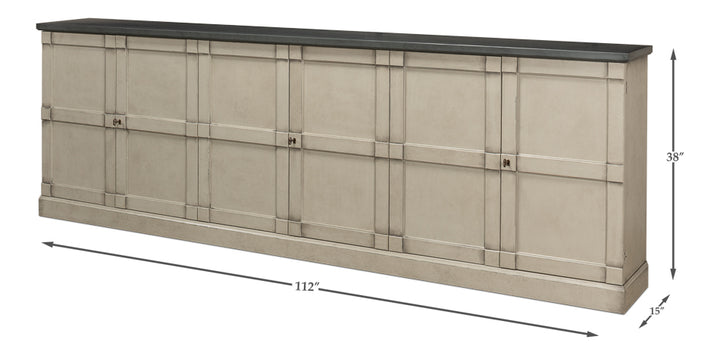 American Home Furniture | Sarreid - Luciana Wood Drs Buffet 112 W.Gry S.Gry