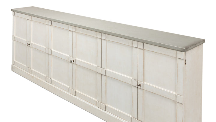 American Home Furniture | Sarreid - Luciana Wood Drs Buffet 112 St.Wht Grey