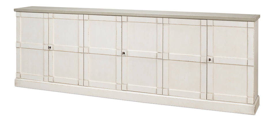 American Home Furniture | Sarreid - Luciana 6 Wood Dr Buffet 112 Wh/Wh G.Qz