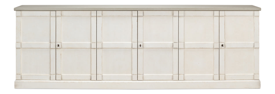 American Home Furniture | Sarreid - Luciana 6 Wood Dr Buffet 112 Wh/Wh G.Qz