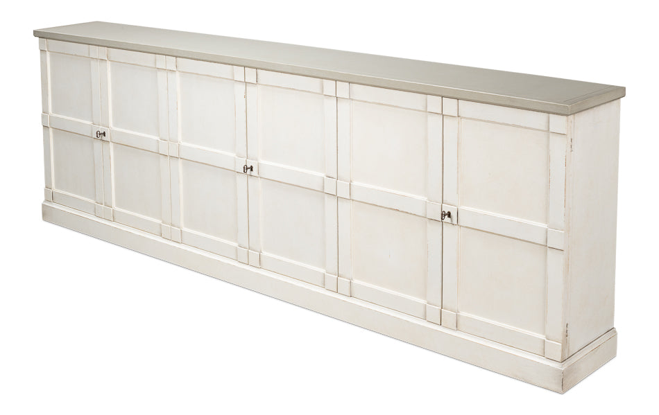 American Home Furniture | Sarreid - Luciana 6 Wood Dr Buffet 112 Wh/Wh G.Qz