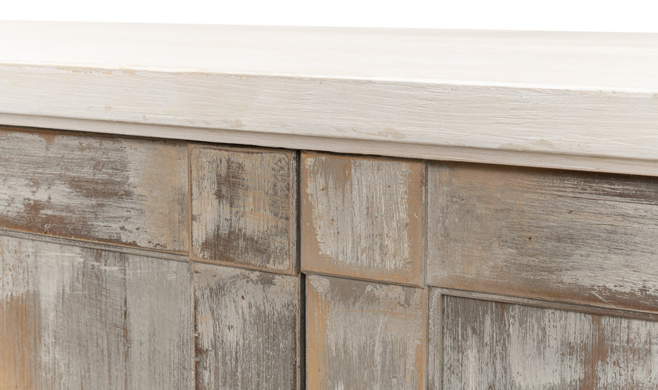 American Home Furniture | Sarreid - Luciana Wood Drs Buffet 112 Grey Stucco