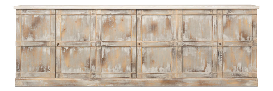 American Home Furniture | Sarreid - Luciana Wood Drs Buffet 112 Grey Stucco