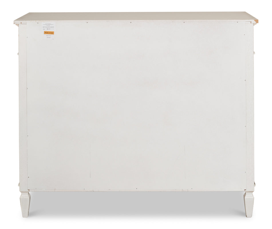 American Home Furniture | Sarreid - Azzalene Dresser Stucco Wht - Grey Quartz