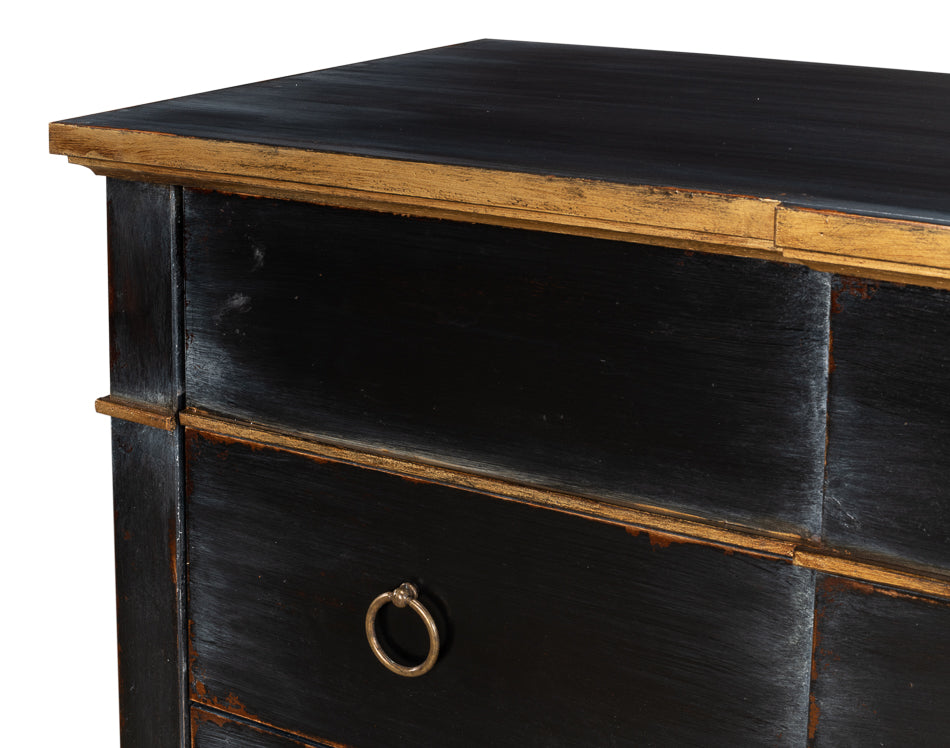 American Home Furniture | Sarreid - Azzalene Single Dresser - Black W/Gold