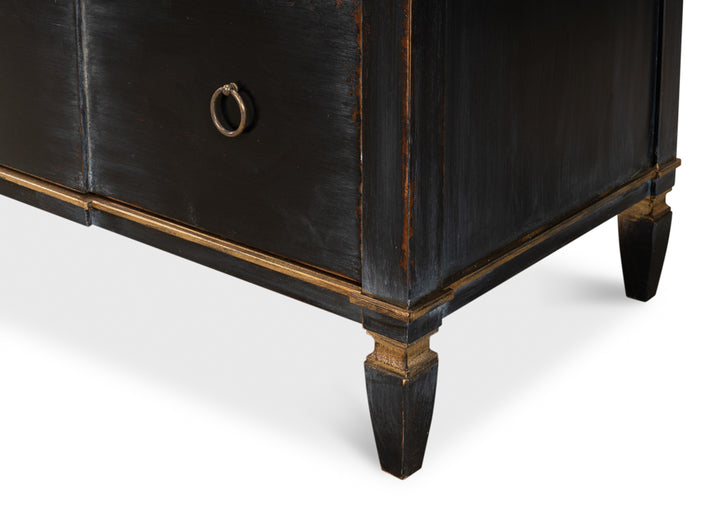 American Home Furniture | Sarreid - Azzalene Single Dresser - Black W/Gold